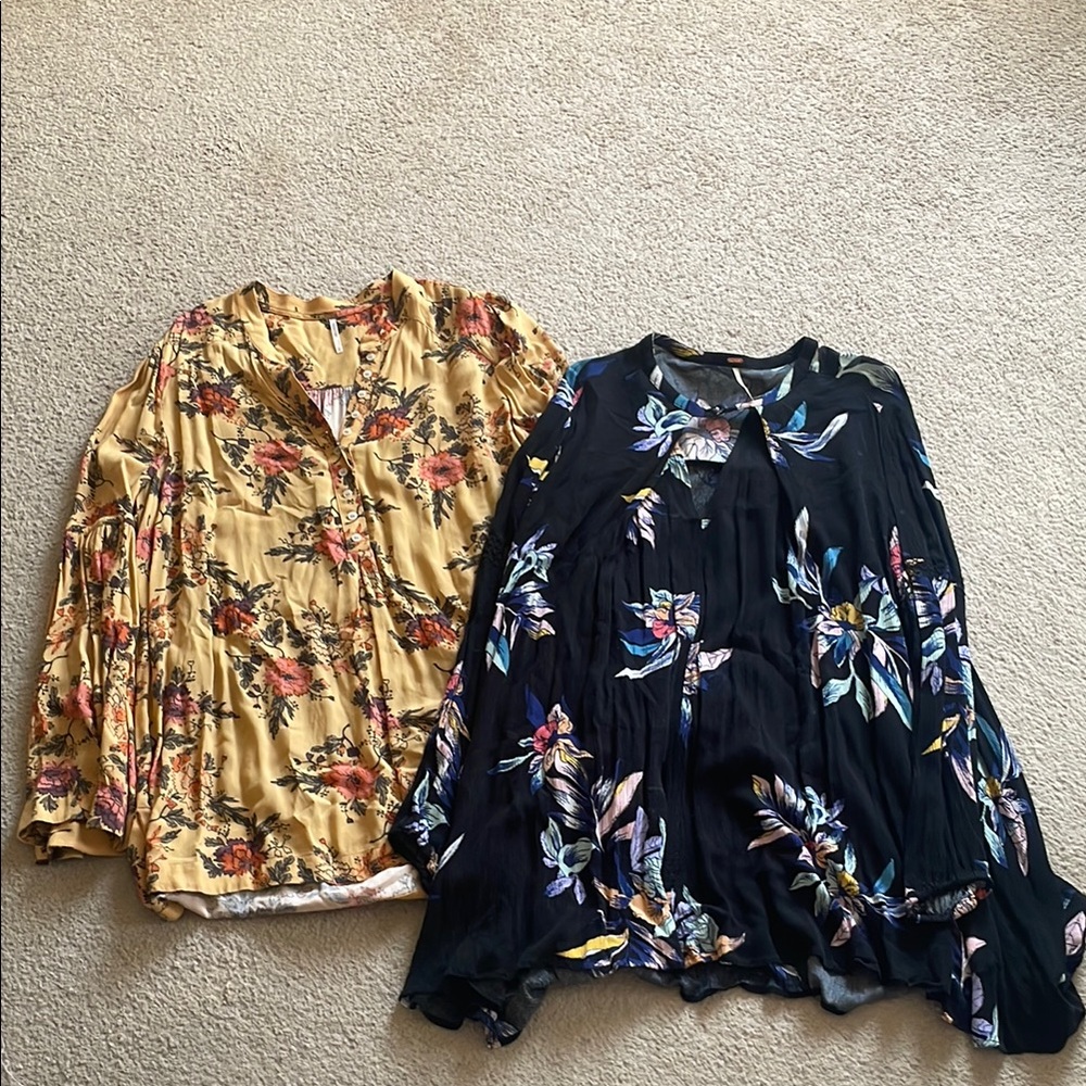 Free People Women's Tops - Yellow and Black